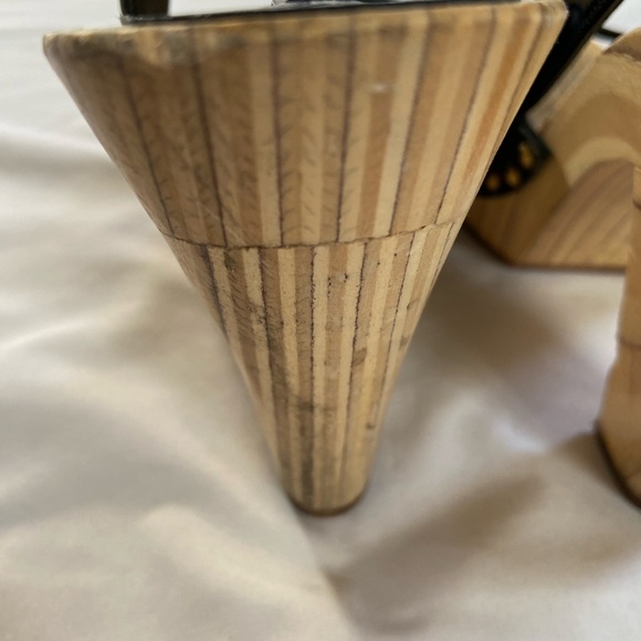 Miu Miu Patent Leather Wood Heels - Picture 10 of 14